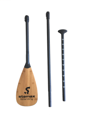 Stemax Bambus Carbon Paddel – (SUP) mit Stand Hund Up Paddeln