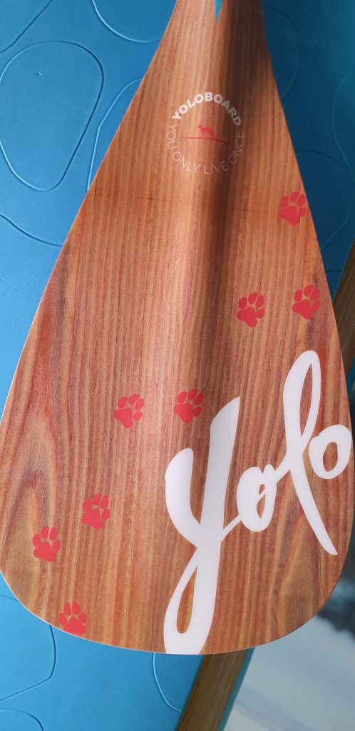 SUP Dog Designpaddel von Yoloboards - Fiberglas